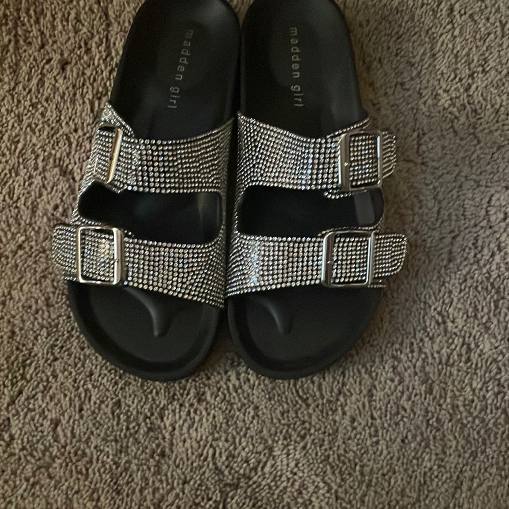 Madden girl rhinestone sandal.